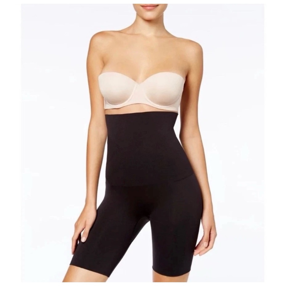 Maidenform  Black High Waist Thigh Slimmer Shapewear Firm Size M Style 12622